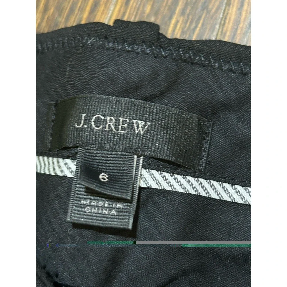 J.Crew woman's cropped stretch dress pants size 6 Black